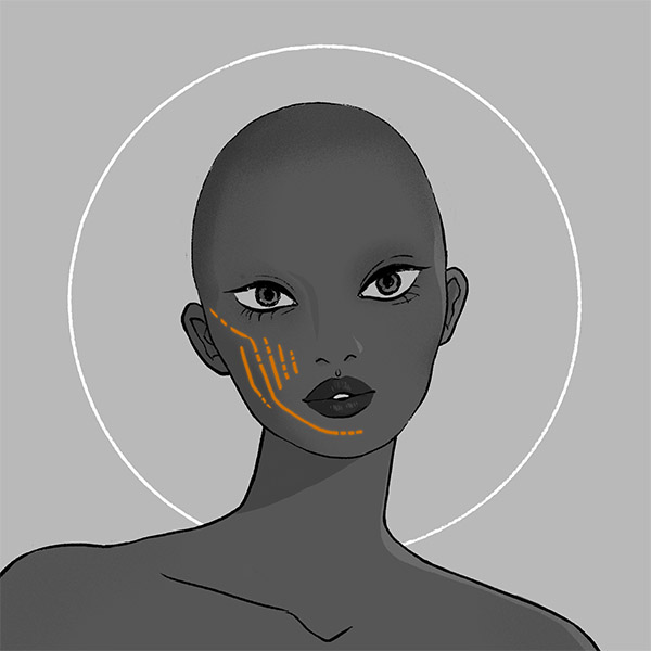 a mark-of-the-hierophant face-markings fit for a witch