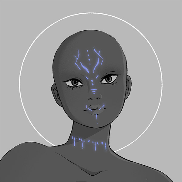 a mage-script-melovesmealot face-markings fit for a witch