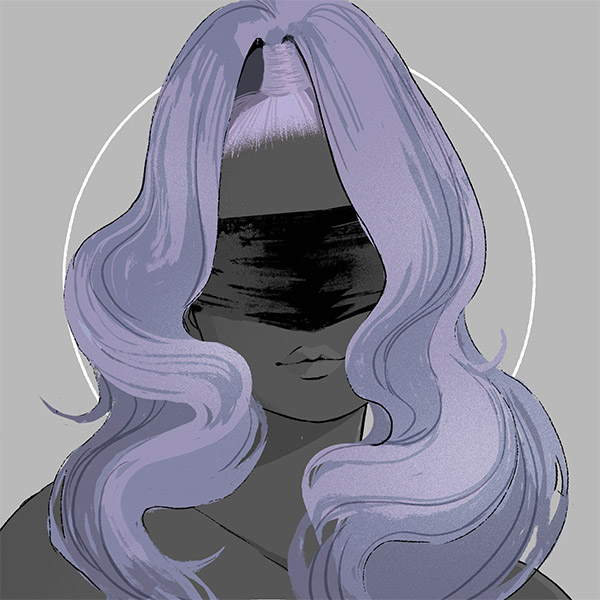 a high-pony hair-bangs fit for a witch