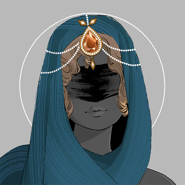 a jeweled-hood hair-bangs fit for a witch